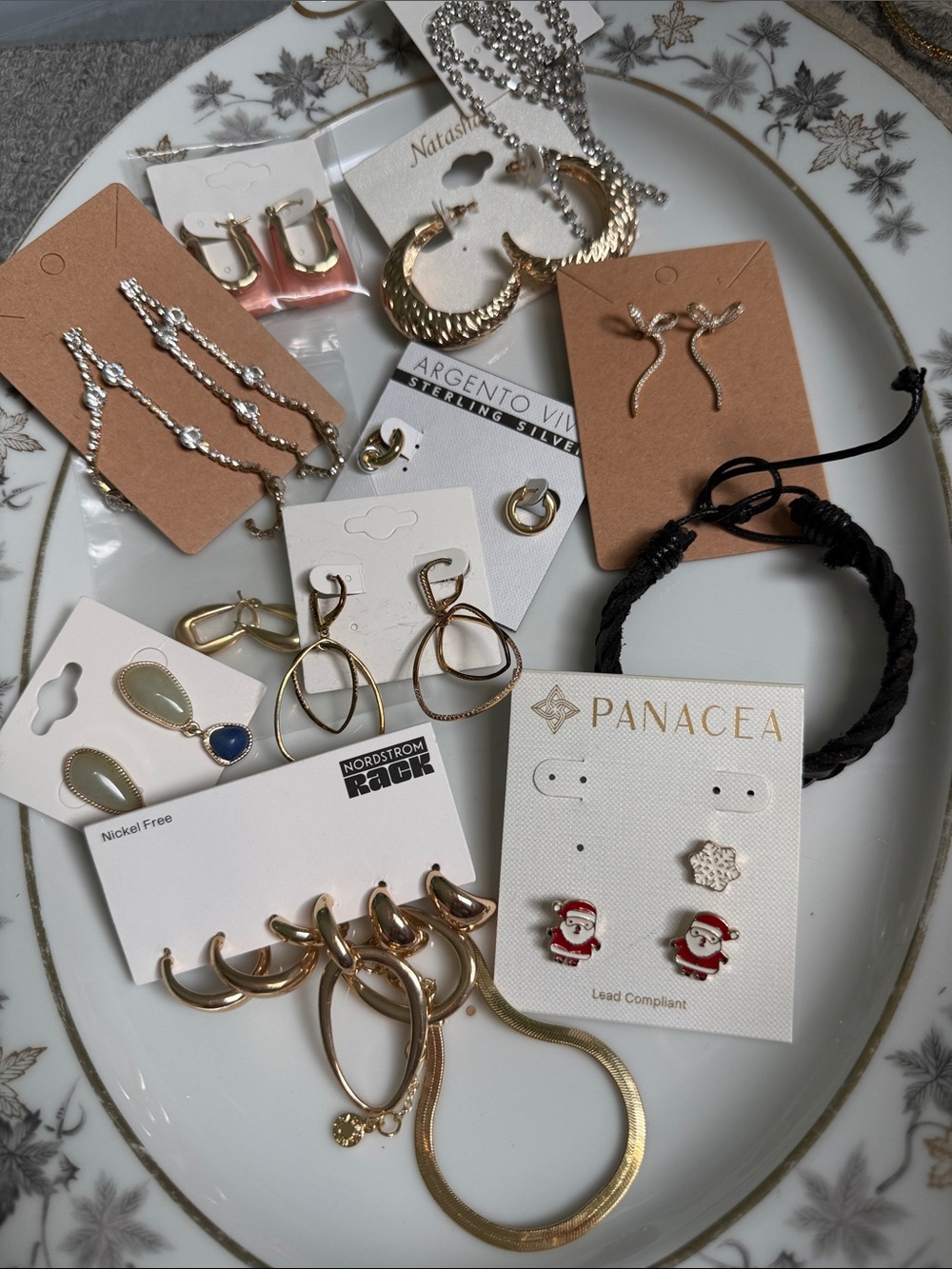 BaubleBar and Nordstrom Mixed Gold-Tone and Silver-Tone jewlery Assortment